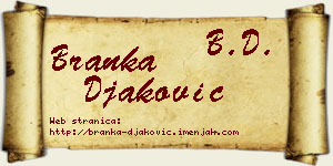 Branka Đaković vizit kartica